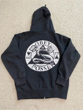 Vintage OBEY Posse Zip Up Jacket Size S